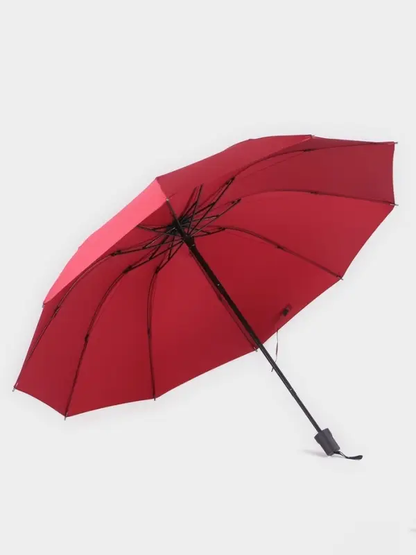 Зонт механический &laquo;Однотон&raquo;, эпонж, 4 сложения, 10 спиц, R=53/61 см, d=106 см, МИКС