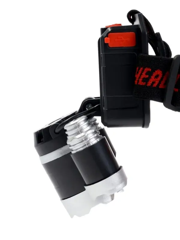 Фонарь налобный аккумуляторный &laquo;Мастер К&raquo;, 10 Вт, 1200 мАч, 600 Лм, 8&times;9&times;6 см