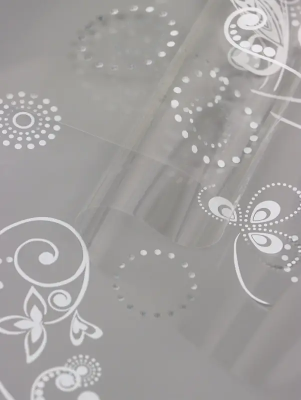 Пленка прозрачная с рисунком «Сабина» Белый 0.7×8.2±5%м