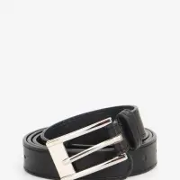 Ремень женский, 110&times;2.7 см, пряжка металл, серебристая, чёрный