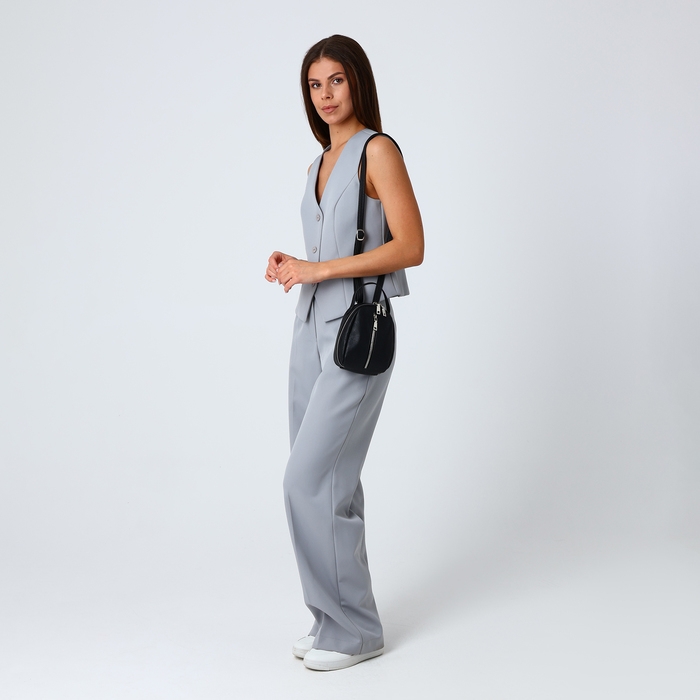 Сумка кросс-боди Медведково на молнии, цвет чёрный