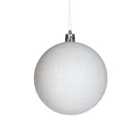 Ёлочные игрушки &laquo;Морозные узоры&raquo;, шары новогодние, d=8 см, набор 6 шт., серебристо-белый