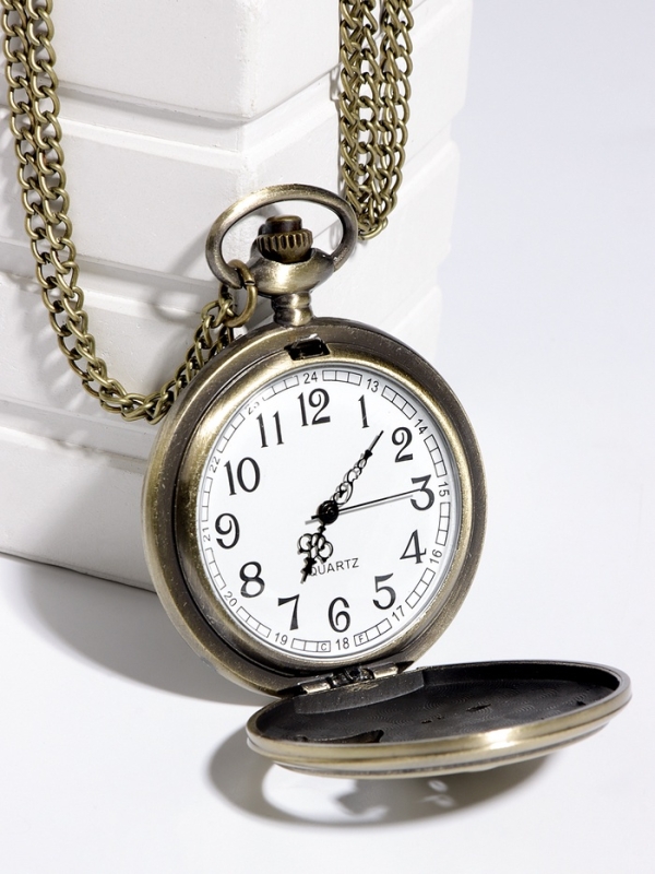 Часы карманные Часы карманные "Волки", кварцевые, цепочка l-40 см, d-4.5 см