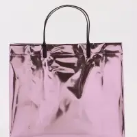 Пакет подарочный ПВХ, голография, розовый, пластиковая ручка, 26×22.5×10 см Пакет подарочный ПВХ, голография, розовый, пластиковая ручка, 26×22.5×10 см