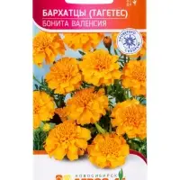 Семена цветов Бархатцы (тагетес) &laquo;Бонита Валенсия&raquo;, 0.3 г, &laquo;Агрос&raquo;