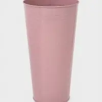 Вазон без ручек, 9 л, h=40 см, нержавеющая сталь, розовый