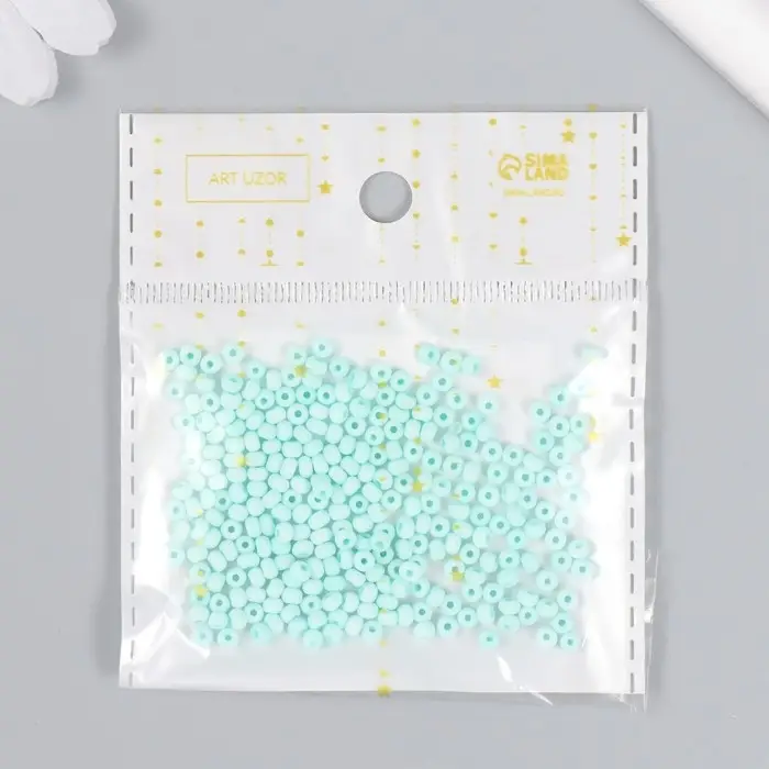 Бисер стекло 8/0  Бисер стекло 8/0 "Маршмеллоу. Матовый. Небесный" 10 гр