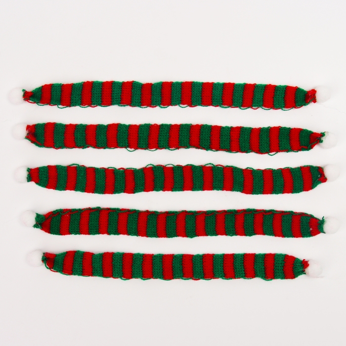 Шарфик для игрушек вязаный «Зимнее утро», набор 5 шт., размер — 27 × 2 см Шарфик для игрушек вязаный «Зимнее утро», набор 5 шт., размер — 27 × 2 см