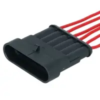 Разъем 6 pin (папа) с проводами для жгута форсунок ГАЗ Газель , УАЗ 452