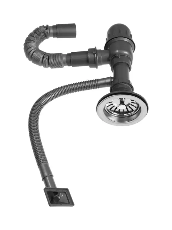 Мойка кухонная MIXLINE 528187, врезная, толщина 0.6 мм, 48х48х16 см,3 1/2", с сифоном