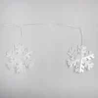 Гирлянда &laquo;Нить&raquo; 2 м с насадками &laquo;Снежинка матовая&raquo;, IP20, прозрачная нить, 36 LED, свечение тёплое белое, 220 В