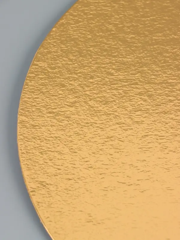 Подложка для торта, 24 см, золото - белая, 0.8 мм