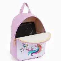 Рюкзак дет 18*8*23 см, Единорог, отд на молнии, сиреневый