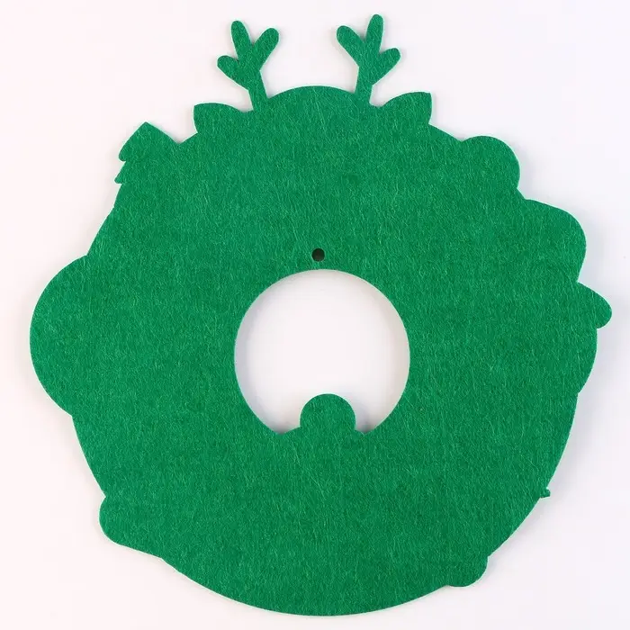 Венок из фетра своими руками на новый год, с колокольчиками, набор для творчества Венок из фетра своими руками на новый год, с колокольчиками, набор для творчества