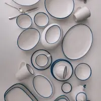 Салатник Magistro Blue Lagoon, 550 мл, 18.1&times;14.2 см, фарфор, белый