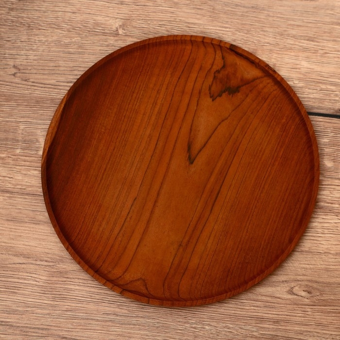 Тарелка 30х30х2 см, тиковое дерево