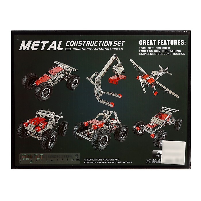 Конструктор металлический «Транспорт», 6 вариантов сборки, 288 деталей Конструктор металлический «Транспорт», 6 вариантов сборки, 288 деталей