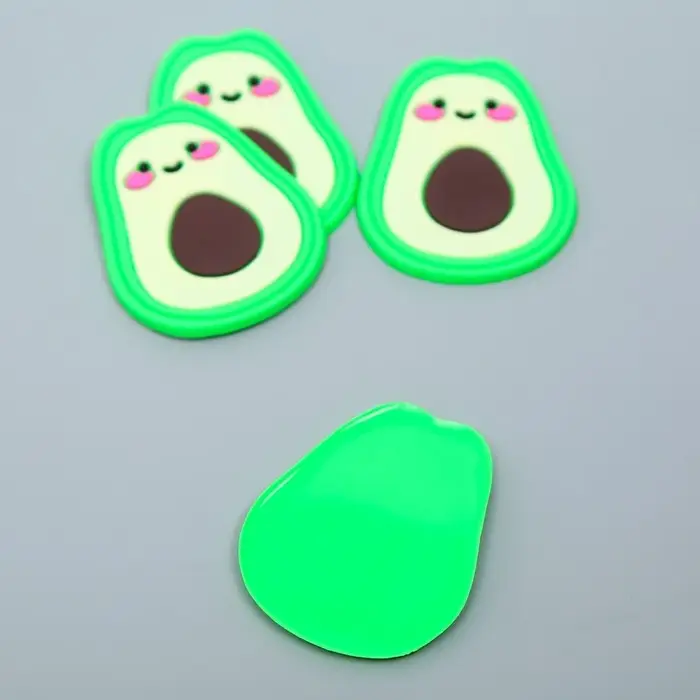 Декор для творчества резина Декор для творчества резина "Авокадо с рожицей" набор 10 шт 4,5х3,5 см