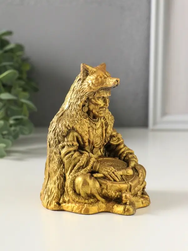 Фигурка &laquo;Шаман белых гор&raquo;, 10&times;8&times;8 см, под золото