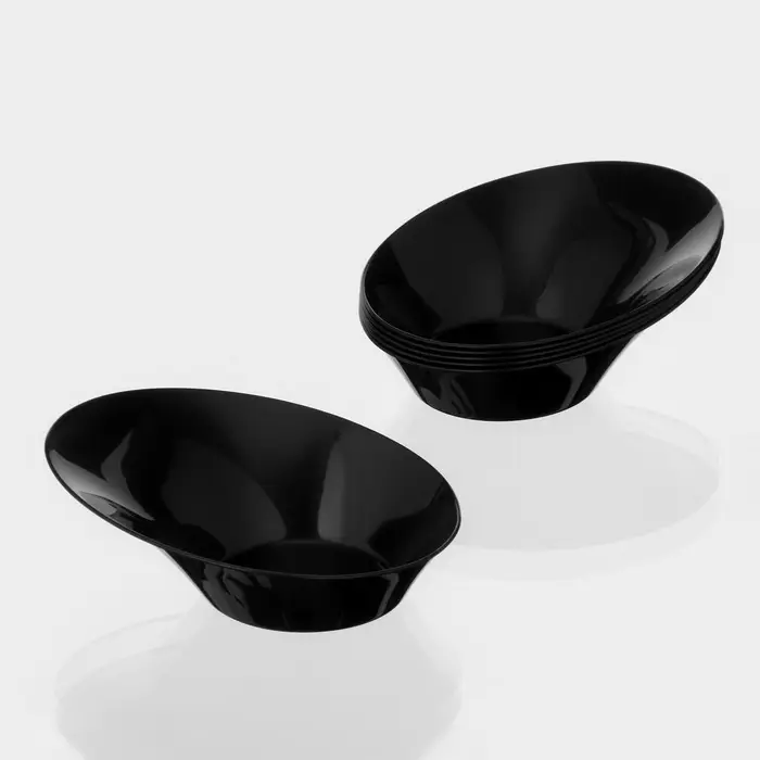 Форма пластиковая одноразовая для фуршета &laquo;Содо&raquo;, 50 мл, 9.5 см, чёрная