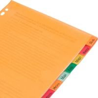 Разделитель листов Комус, А4, 12 разделов, янв-декабрь, цветн.пластик