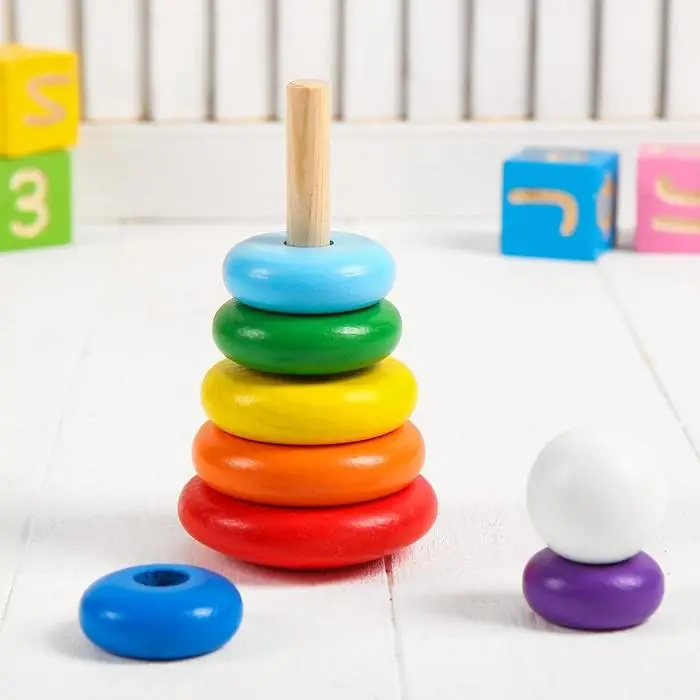 Пирамидка деревянная, 8 элементов