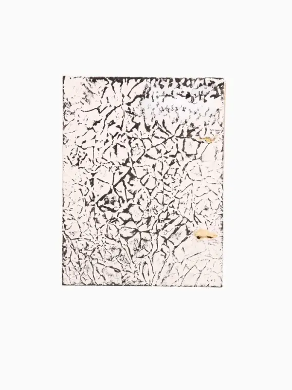 Блокнот в твёрдой обложке плетёный, 48 листов, 14&times;18&times;2 см, чёрно-белый