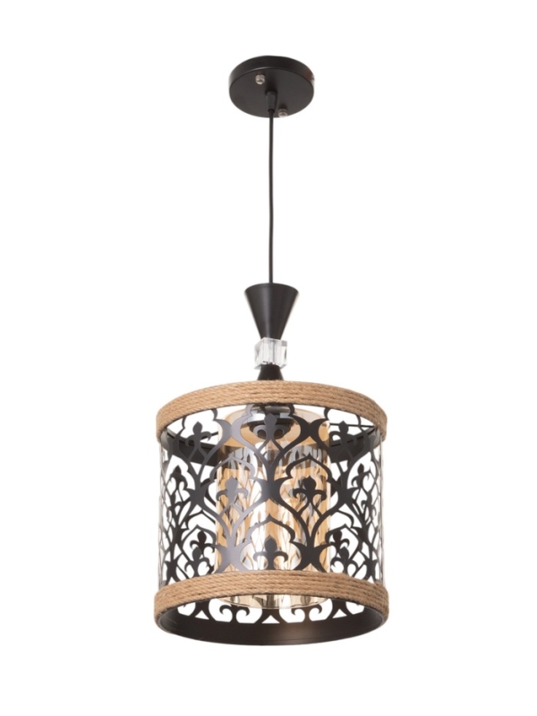 Светильник "Узор" 1х40Вт Е27 черный 23х23х22см
