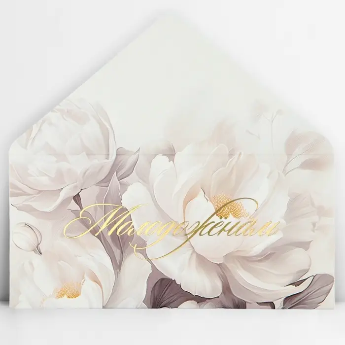 Конверт для денег &laquo;Молодожёнам&raquo;, тиснение, 16.5&times;8 см