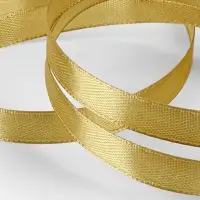 Лента атласная, 10 мм, 23&plusmn;1 м, цвет золотой №204