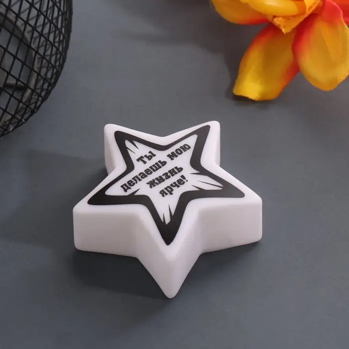 Фигурка световая RISALUX &laquo;Звезда. Лучи&raquo;, LED-ночник, 3xLR1130, 7&times;7&times;2.5 см