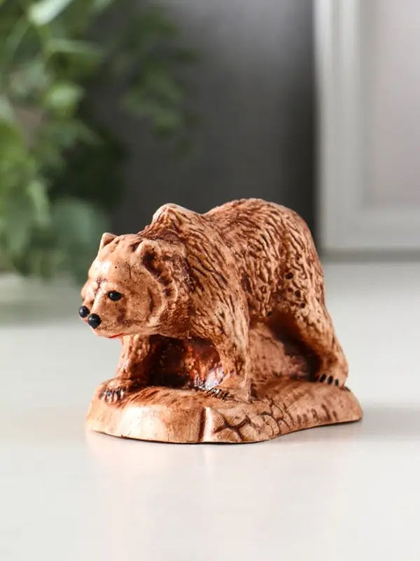 Фигурка гипс &laquo;Медведь с медвежонком&raquo;, 6.5&times;7&times;9.5 см