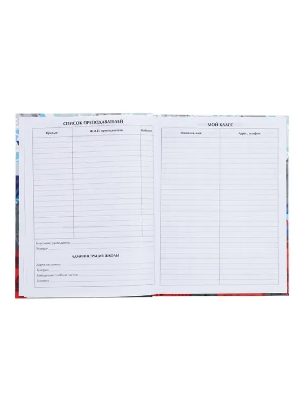 Дневник школьный для 1-11 классов, &laquo;Россия геометрия&raquo;, твёрдая обложка 7БЦ, глянцевая ламинация, 40 листов