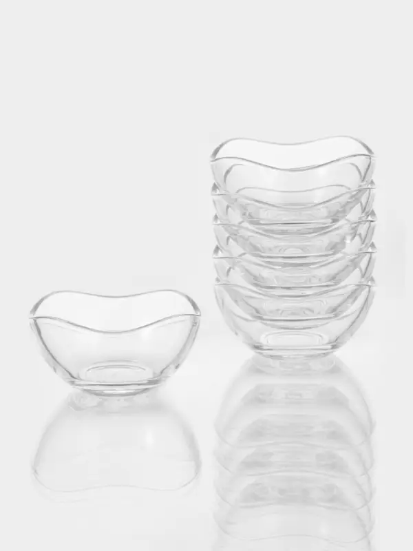 Набор соусников Paşabah&ccedil;e Toscana, 90 мл, d=8 см, 6 шт., стекло, прозрачный