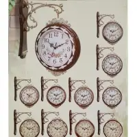 Часы настенные двусторонние &laquo;Розы&raquo;, подвес, 41&times;33 см