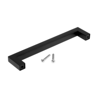 Ручка-скоба CAPPIO SQUARE RSC008, нержавеющая сталь, м/о 160 мм, цвет черный, 4 шт.