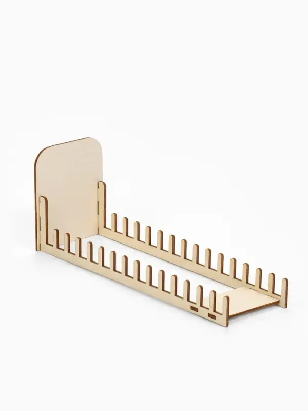 Подставка под открытки 15 ячеек, 8.4&times;27&times;11 см, толщина 3 мм, цвет бежевый