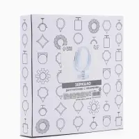 Зеркало настольное, с увеличением х2, двустороннее, 13&times;17 см, (d=10.5 см), прозрачное