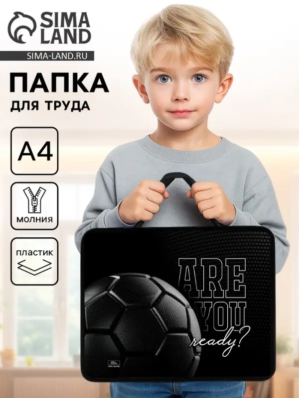 Папка для труда, А4, пластиковая, 33&times;26&times;7.5 см &laquo;Мяч&raquo;