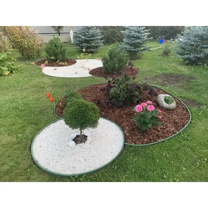 Лента бордюрная, 10 см&times;10 м, толщина 1 мм, пластиковая, оливковая, KANTA