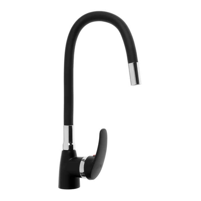 Смеситель для кухни ZEIN Z2230, гибкий силиконовый излив, картридж керамика 40 мм, черный Смеситель для кухни ZEIN Z2230, гибкий силиконовый излив, картридж керамика 40 мм, черный