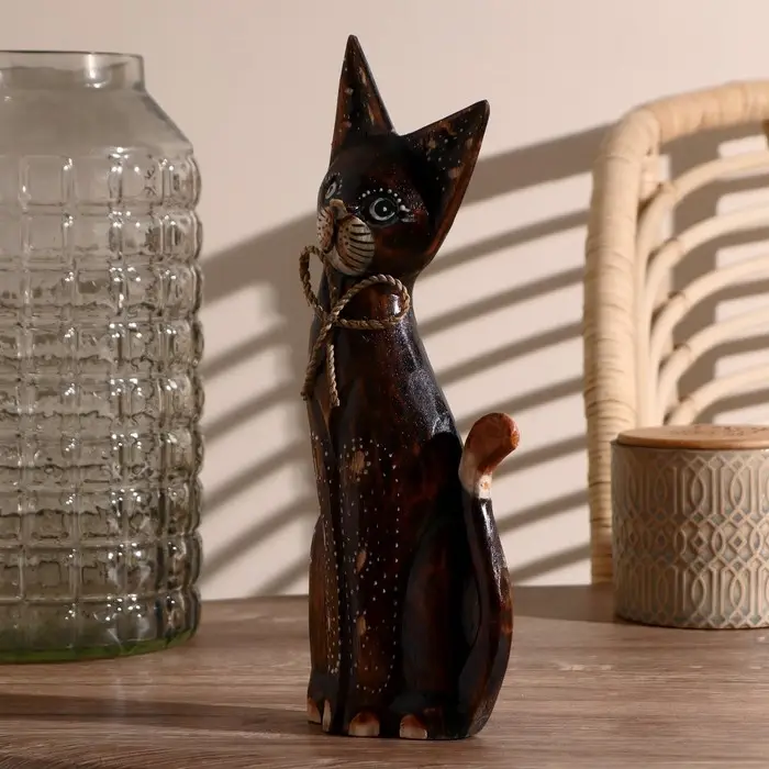 Сувенир дерево Сувенир дерево "Кошка с бабочкой на шейке"30 см