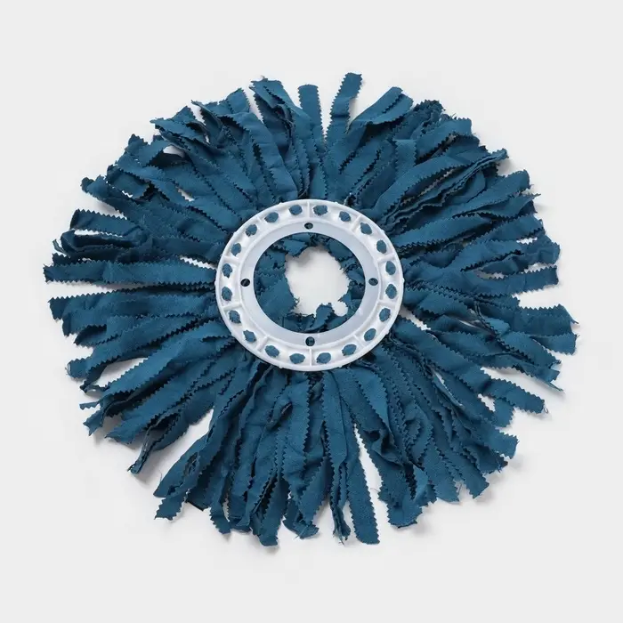 Насадка для швабры с отжимом - центрифугой &laquo;Замша&raquo;, кольцо 16 см, синяя