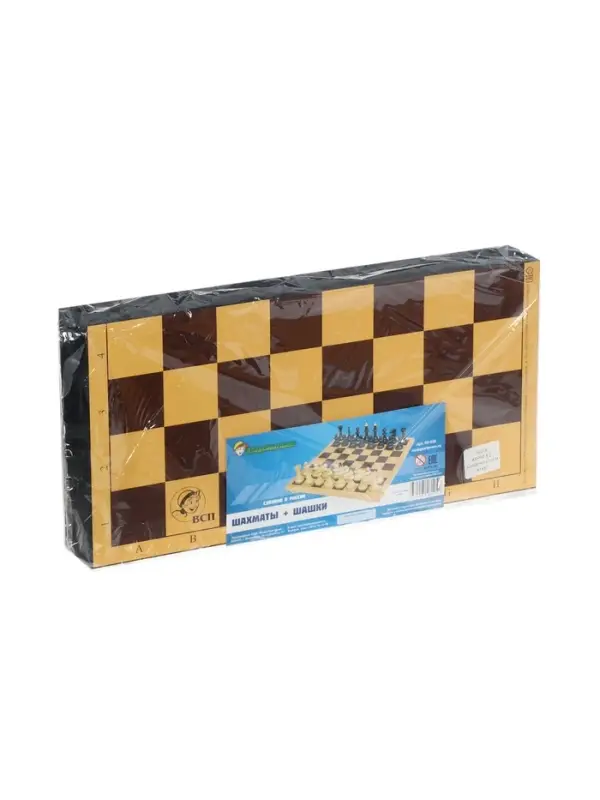 Настольные игры 2 в 1 &laquo;Семейная&raquo;: шахматы, шашки, доска пластик 30&times;30 см