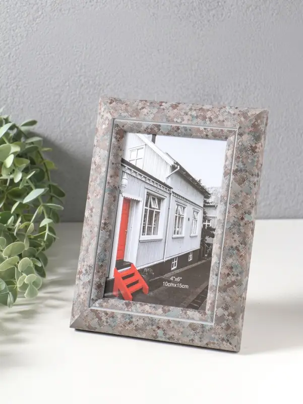 Фоторамка пластик 10х15 см "Марокканская мозаика" оттенки коричневого 19,8х15х2 см