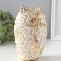 Сувенир полистоун "Филин. Золотые круги" 10х10х15,5 см