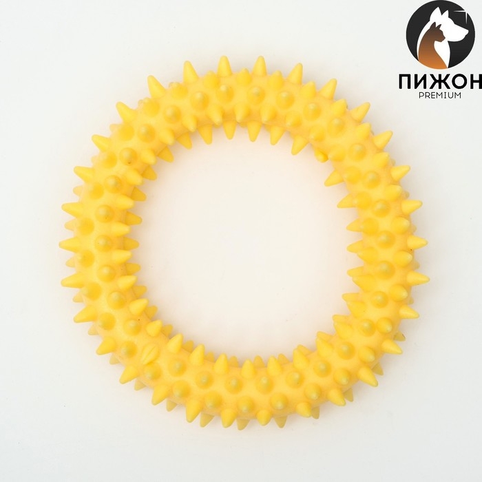 Игрушка плавающая для собак Игрушка плавающая для собак "Колючки" Пижон Premium, вспененный TPR, 11 см, жёлтая