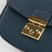 Сумка женская мессенджер TEXTURA на клапане, 23&times;6&times;15 см, синяя