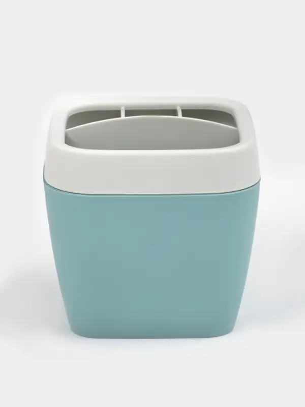 Подставка для зубных щёток Martika &laquo;Эллиса&raquo;, 10.4&times;10.4&times;9.9 см, пластик, бирюзовая