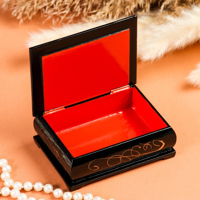 Шкатулка «Лебеди», 7,5×10 см, лаковая миниатюра Шкатулка «Лебеди», 7,5×10 см, лаковая миниатюра